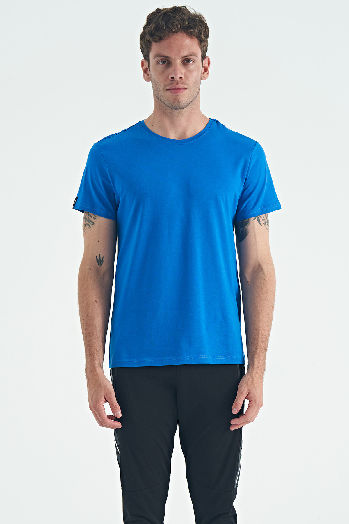 Calvin Saks Basic Erkek T-Shirt - 88245 - Air Jones