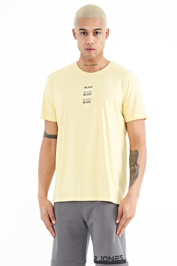 Tylor Sarı Yazılı Erkek T-Shirt - 88227