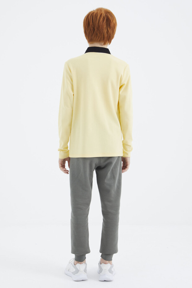 Sarı Polo Yaka Basic Erkek Çocuk T-Shirt - 11171 - 9