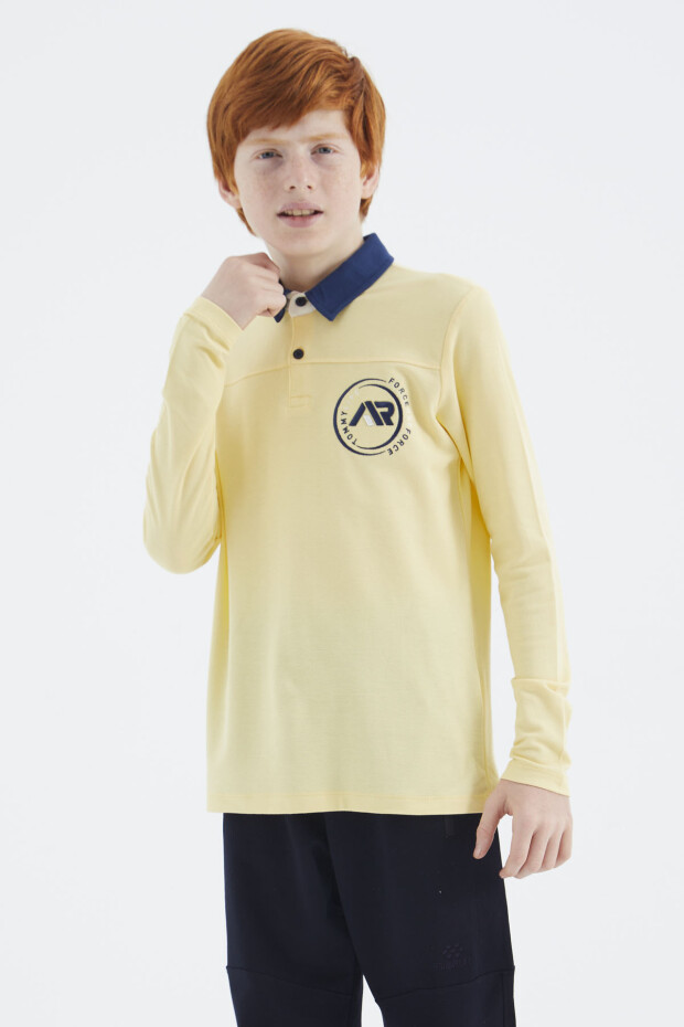 Sarı Polo Yaka Erkek Çocuk T-Shirt - 11172 - 5