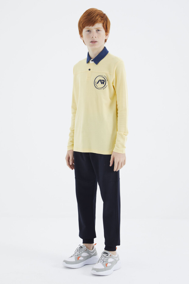 Sarı Polo Yaka Erkek Çocuk T-Shirt - 11172 - 8
