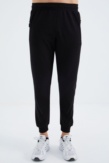 Siyah Bağcıklı Erkek Eşofman Alt - 82110 