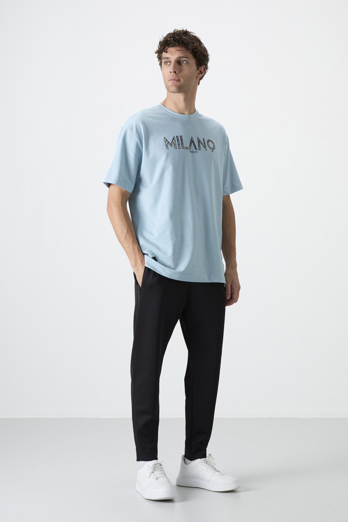 Barton Siyah Jogger Erkek Eşofman Alt - 84952 - Air Jones (1)