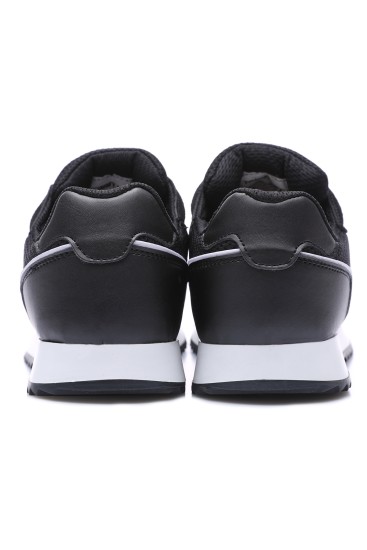 Siyah Bağcıklı File Detaylı Yüksek Taban Erkek Spor Ayakkabı - 89061 - Thumbnail