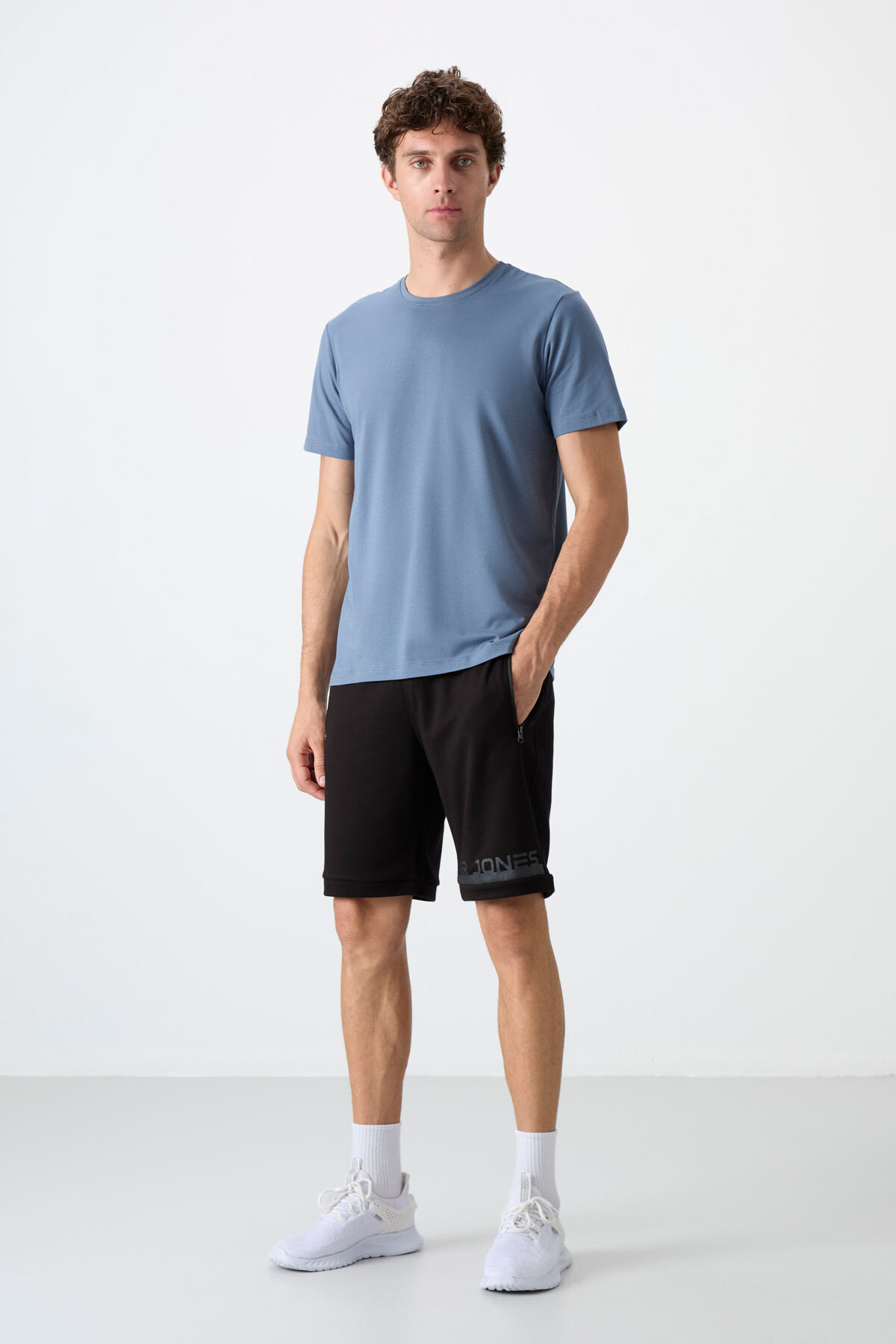 Albie Siyah Standart Kalıp Erkek Şort - 81241 - Air Jones