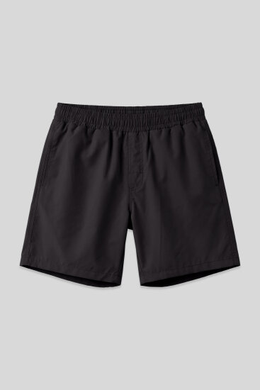 Siyah Hızlı Kuruyan Standart Fit Erkek Deniz Şortu - 81237 