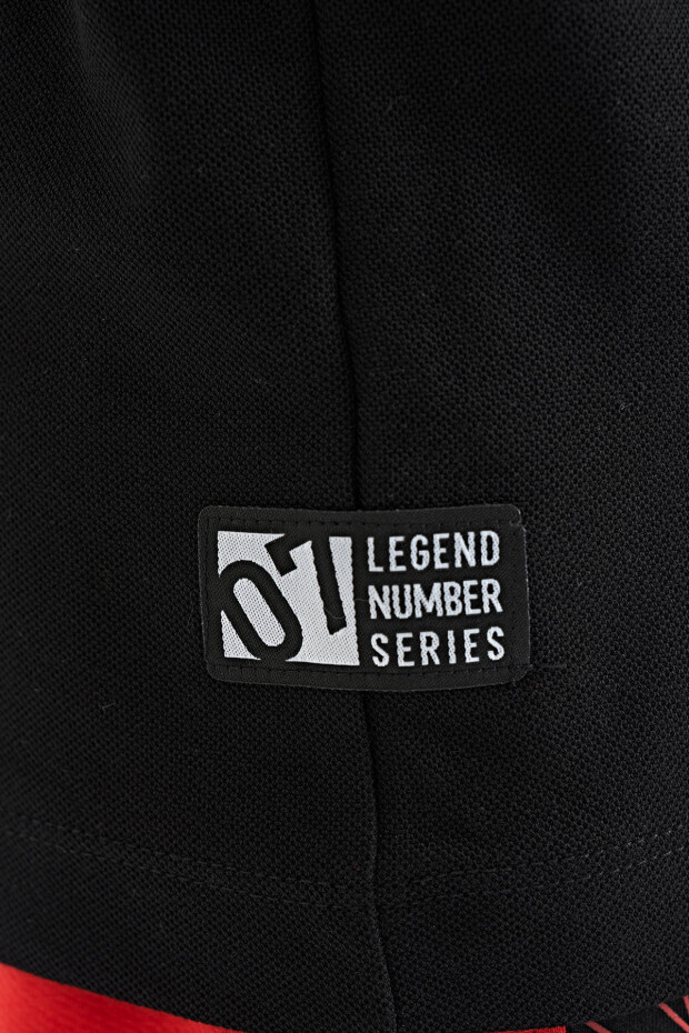 Siyah Cep Detaylı O Yaka Standart Kalıp Erkek Çocuk T-Shirt - 11120 - 5