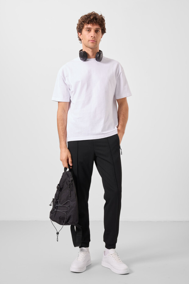 Siyah Jogger Erkek Eşofman Altı - 82113 - 1