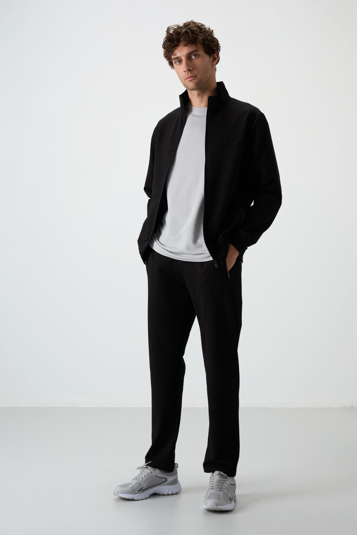 Troy Siyah Standart Kalıp Erkek Eşofman Takım - 85196 - Air Jones (1)