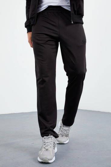 Siyah Dik Yaka Fermuarlı Standart Kalıp Klasik Paça Erkek Eşofman Takımı - 85162 - TOMMYLIFE (1)