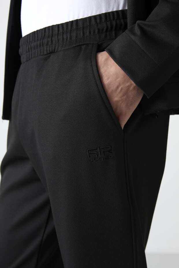 Carlos Siyah Standart Kalıp Erkek Eşofman Takım - 85209 - 4