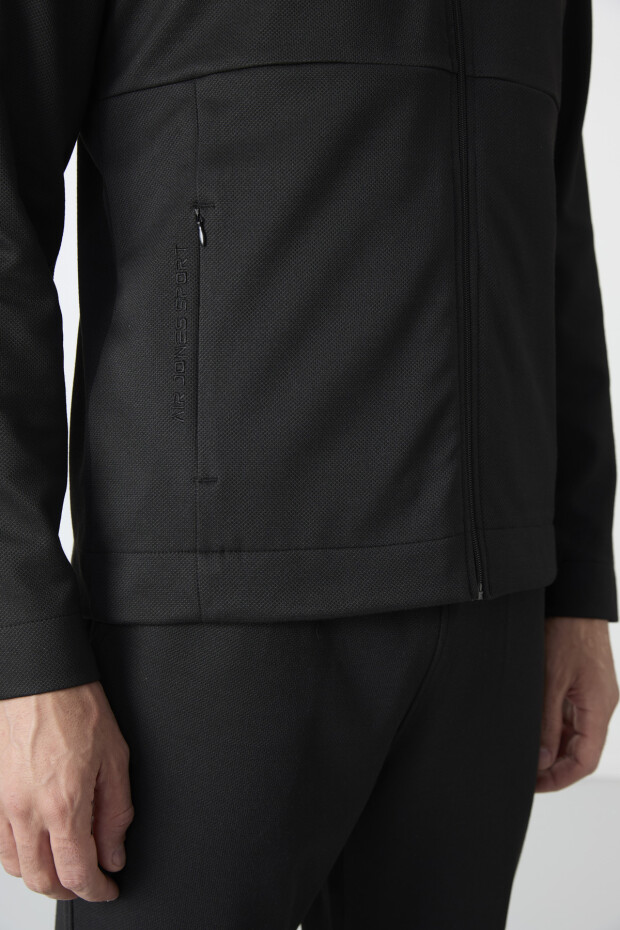 Carlos Siyah Standart Kalıp Erkek Eşofman Takım - 85209 - 5