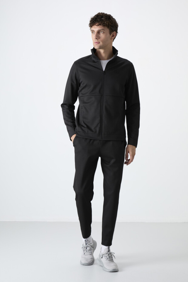 Carlos Siyah Standart Kalıp Erkek Eşofman Takım - 85209 - 1