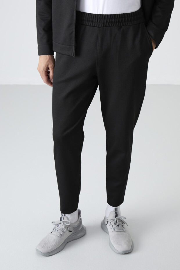 Carlos Siyah Standart Kalıp Erkek Eşofman Takım - 85209 - 3