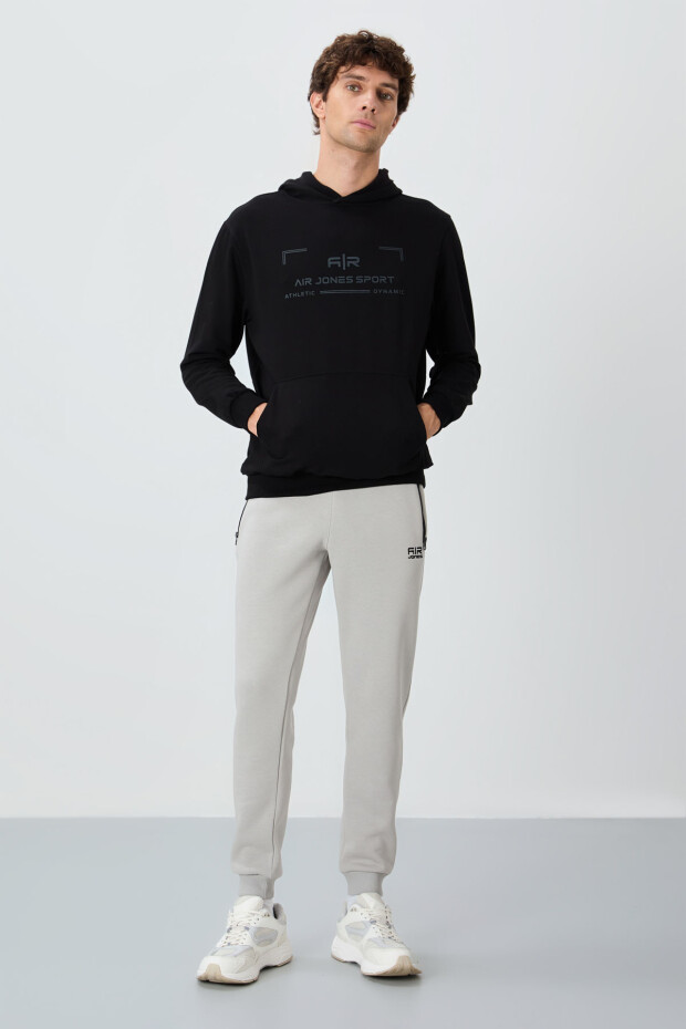 Galvin Siyah Kapüşonlu Erkek Sweatshirt - 88304