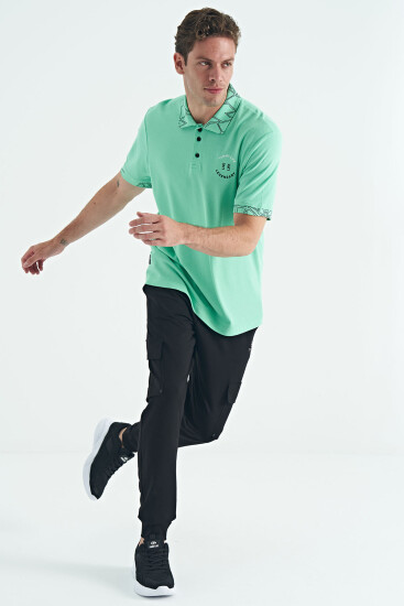 Siyah Logo Nakış Detaylı Kargo Cepli Erkek Jogger Eşofman Alt - 84959 