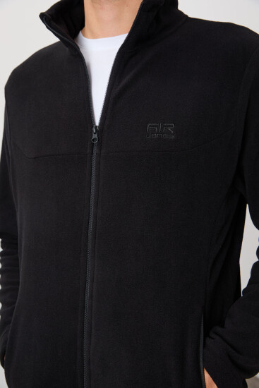 Hardy Siyah Standart Kalıp Polar Erkek Sweatshirt - 88299 - Air Jones (1)