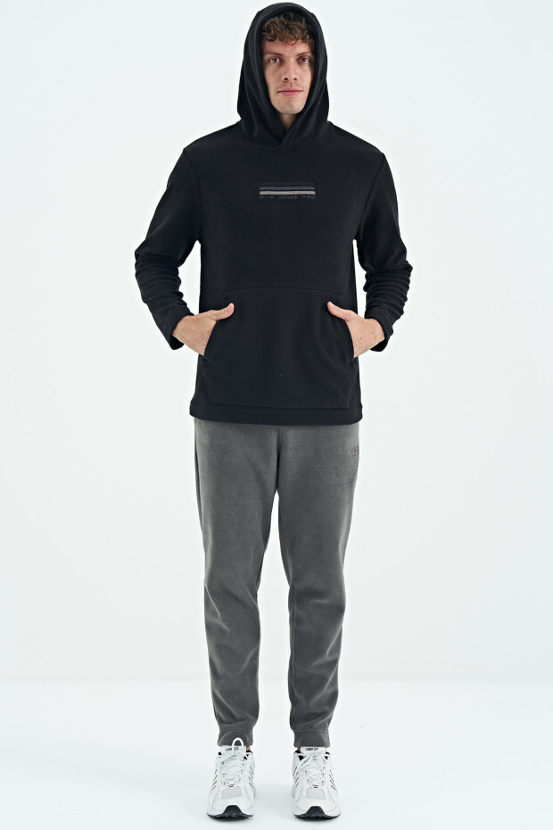 Hern Siyah Erkek Polar Sweatshirt - 88301