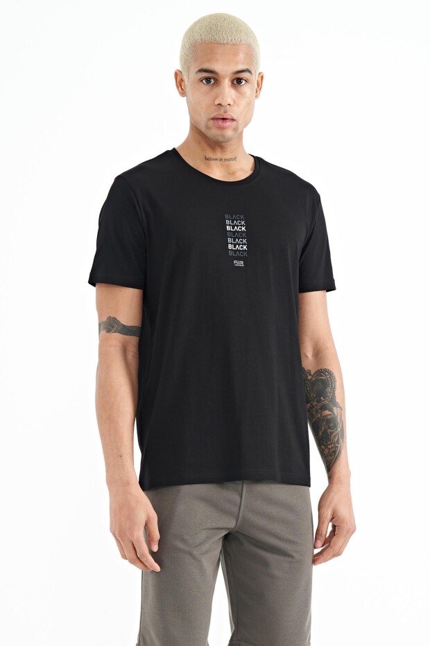 Tylor Siyah Yazılı Erkek T-Shirt - 88227