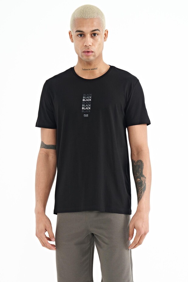 Tylor Siyah Yazılı Erkek T-Shirt - 88227