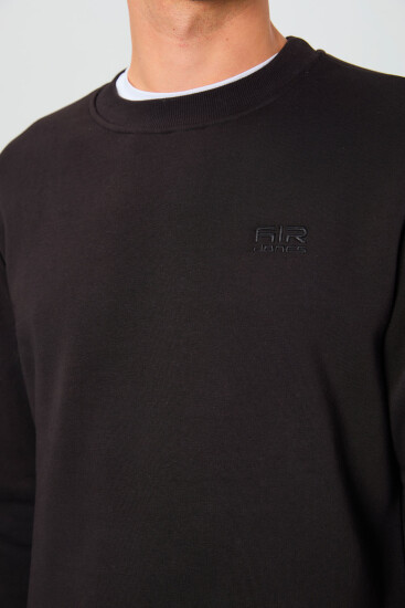 Omar Siyah Şardonlu Erkek Sweatshirt - 88137 - Air Jones (1)
