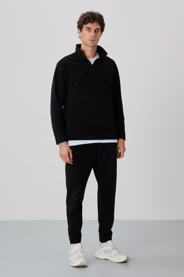 Carol Siyah Polar Erkek Eşofman Takım - 85226 