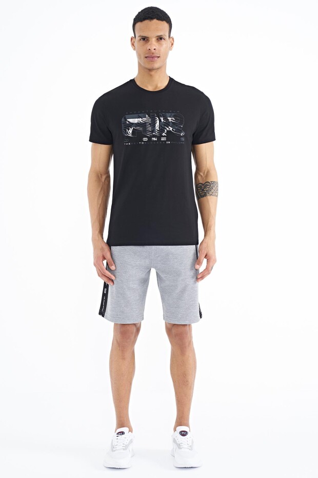 Oscar Siyah Standart Kalıp Erkek T-Shirt - 88226