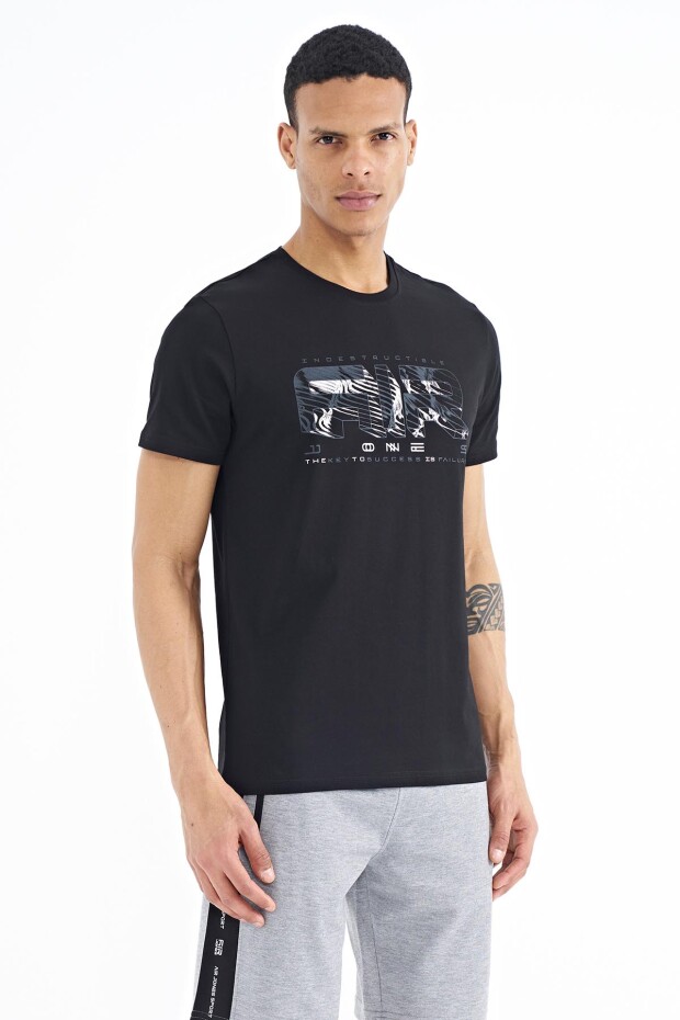 Oscar Siyah Standart Kalıp Erkek T-Shirt - 88226