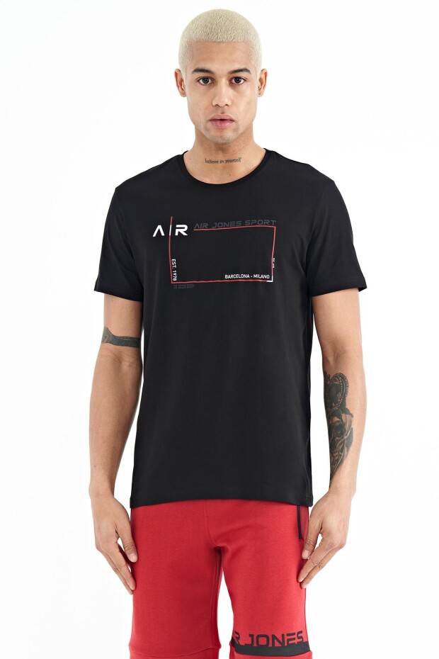 Otis Siyah Standart Kalıp Erkek T-Shirt - 88228