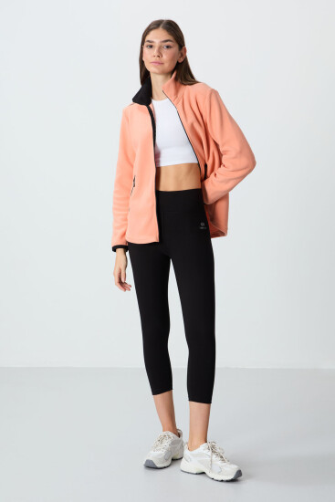 Siyah Yüksek Bel Slim Fit Dar Paça Kadın Kapri Tayt - 93097 