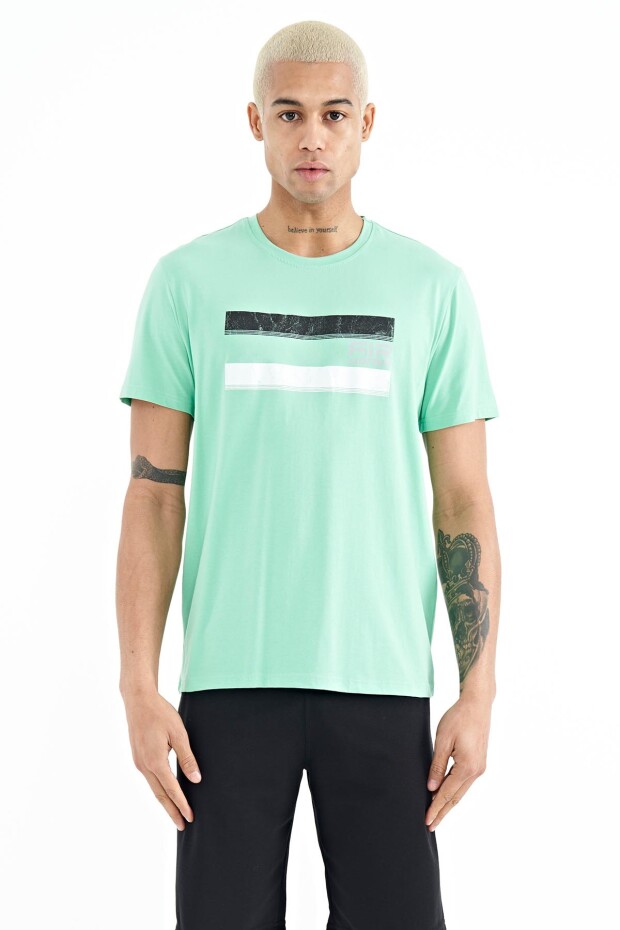 Donald Su Yeşili Standart Kalıp Erkek T-Shirt - 88217