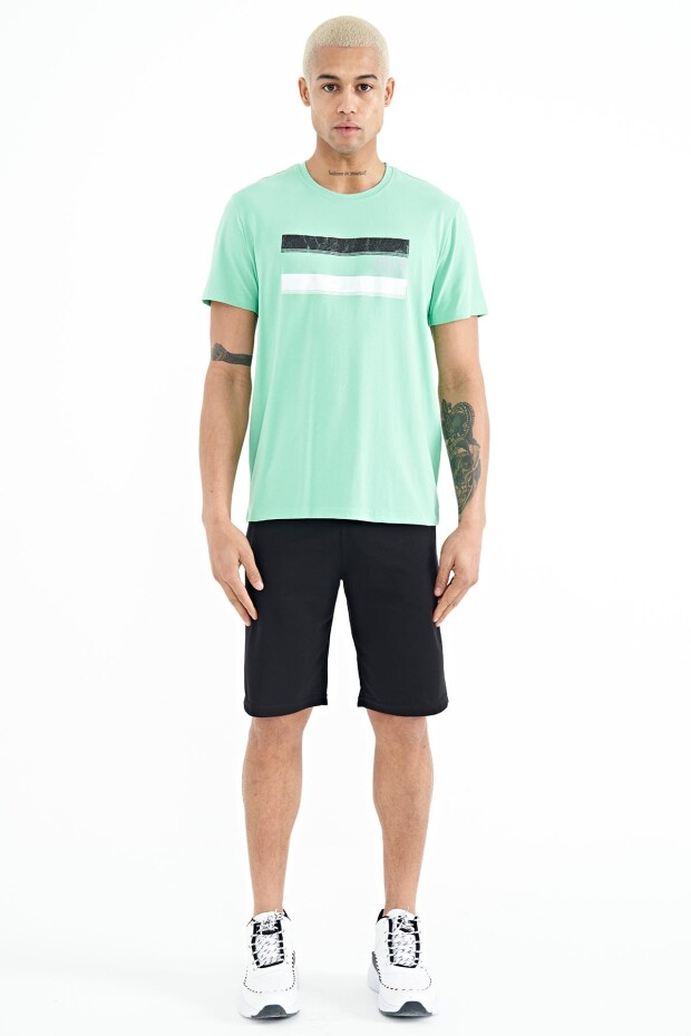 Donald Su Yeşili Standart Kalıp Erkek T-Shirt - 88217