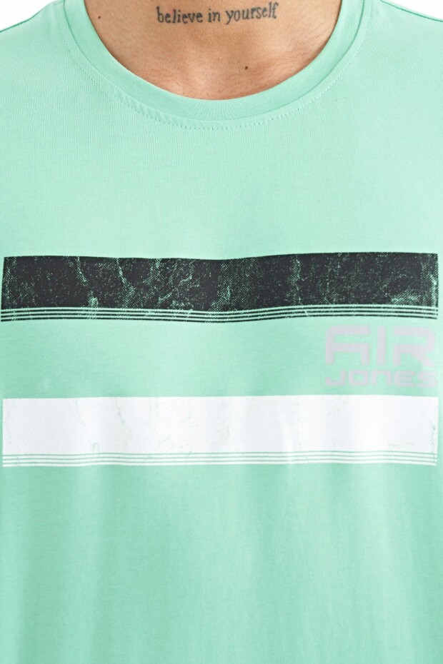 Donald Su Yeşili Standart Kalıp Erkek T-Shirt - 88217