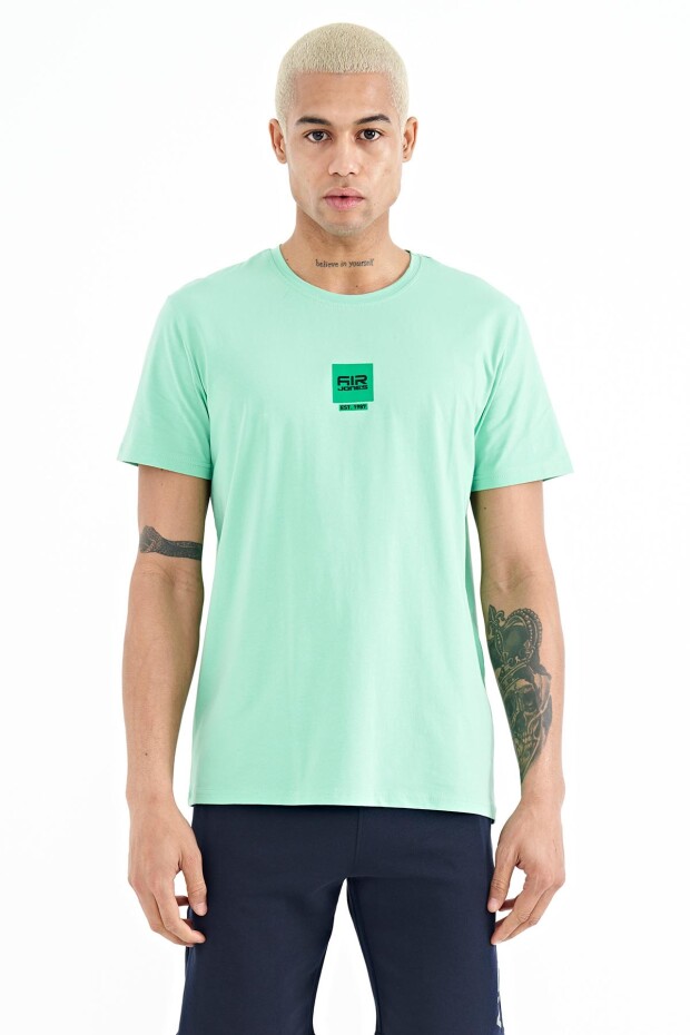 Bert Su Yeşili Standart Kalıp Erkek T-Shirt - 88210
