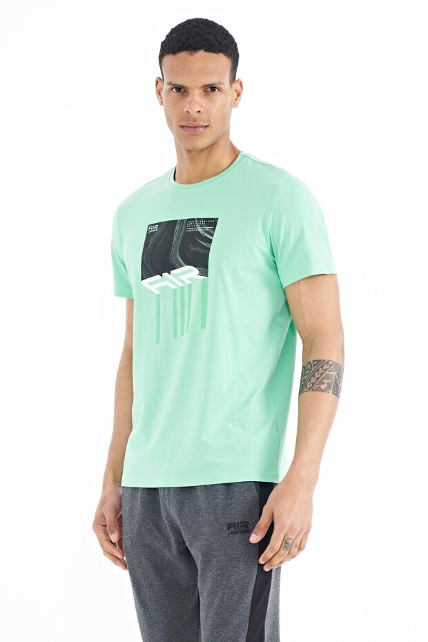 Louis Su Yeşili Standart Kalıp Erkek T-Shirt - 88202