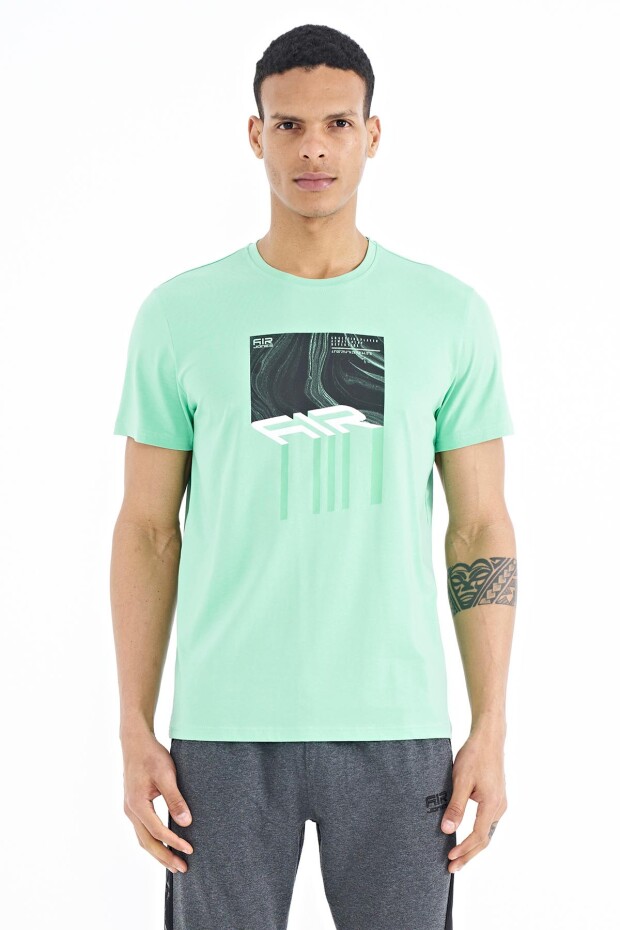 Louis Su Yeşili Standart Kalıp Erkek T-Shirt - 88202