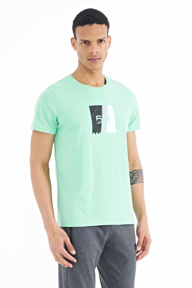 Frank Su Yeşili Standart Kalıp Erkek T-Shirt - 88219