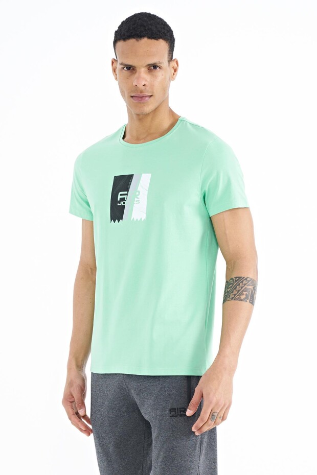 Frank Su Yeşili Standart Kalıp Erkek T-Shirt - 88219