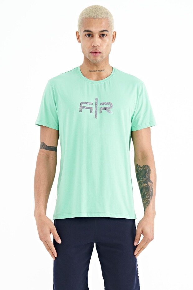 Boris Su Yeşili Standart Kalıp Erkek T-Shirt - 88206