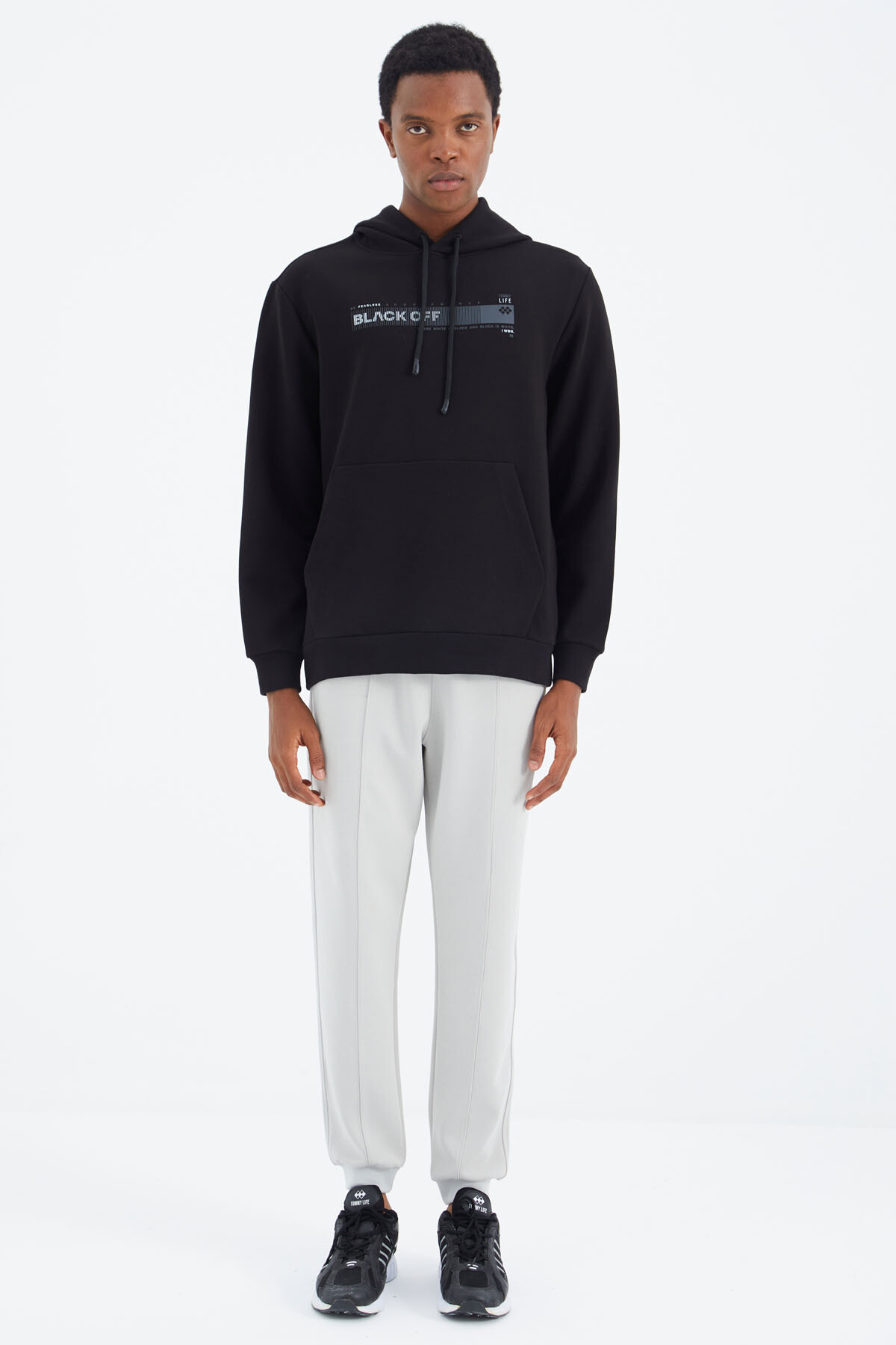 Taş Bağcıklı Ön Dikiş Detaylı Standart Kalıp Erkek Eşofman Alt - 84994 - TOMMYLIFE