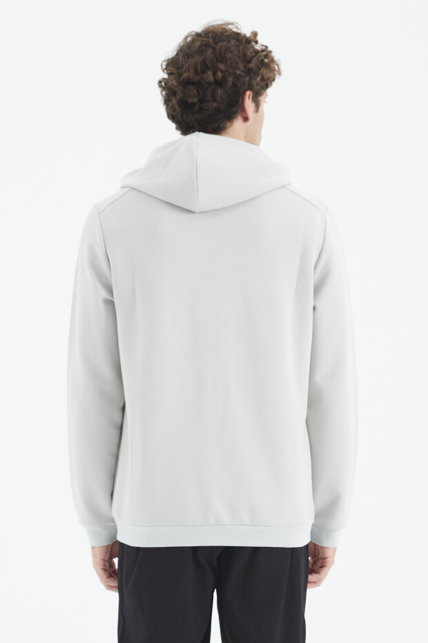 Taş Kapüşonlu Fermuarlı Cep Detaylı Rahat Kalıp Erkek Sweatshirt - 88275