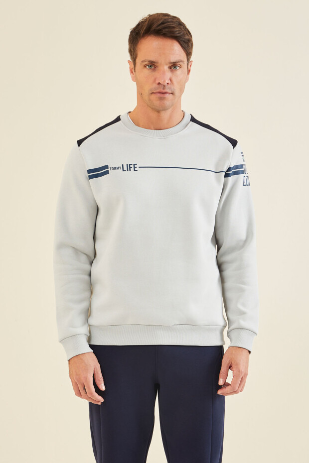 Taş O Yaka Rahat Form Erkek Sweatshirt - 88316