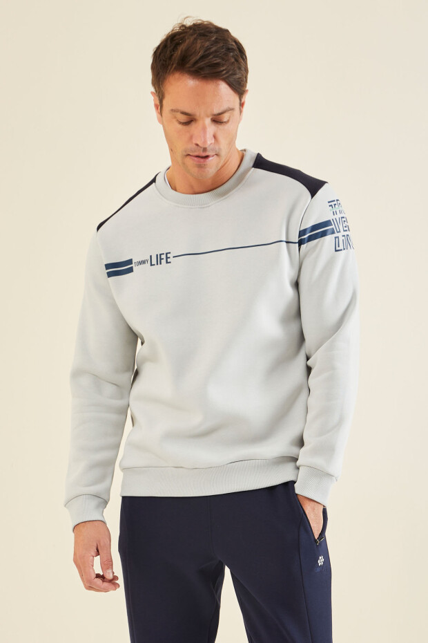 Taş O Yaka Rahat Form Erkek Sweatshirt - 88316