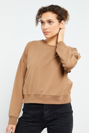 Toprak Basic Rahat Form O Yaka Kadın Sweatshirt - 97114 