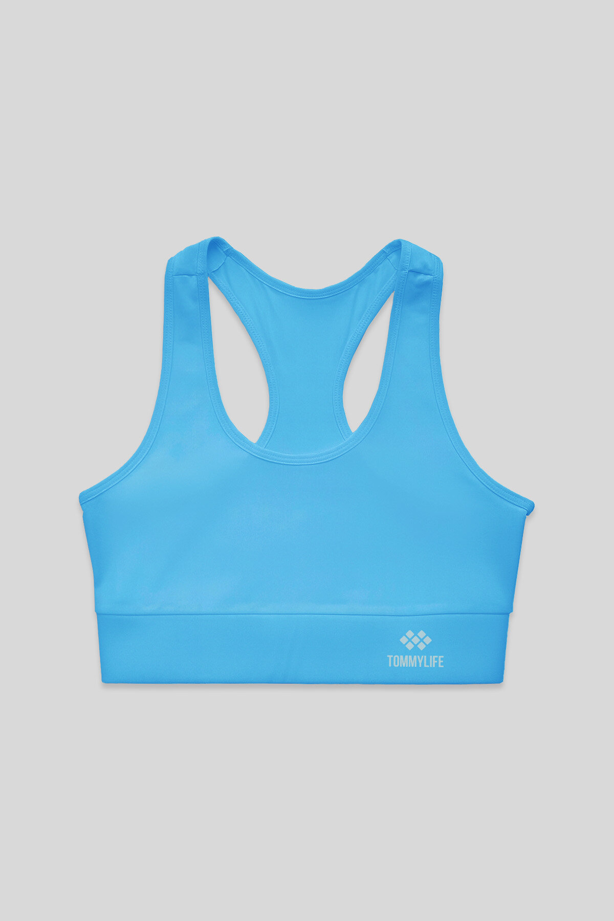 Turkuaz Sırt Detaylı Dar Kalıp U Yaka Kadın Spor Büstiyer - 97120 - TOMMYLIFE