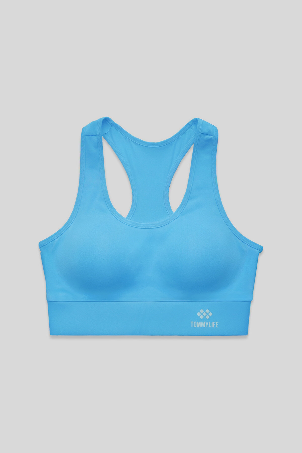 Turkuaz Sırt Detaylı Dar Kalıp U Yaka Kadın Spor Büstiyer - 97120 - TOMMYLIFE