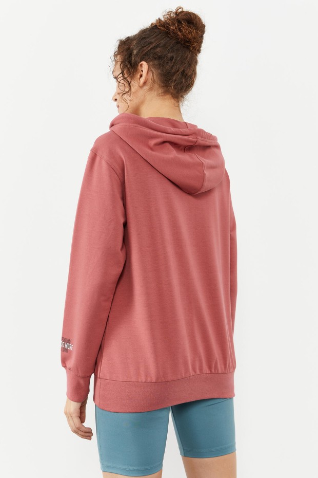 Yaban Gülü Dört Renk Bağcıklı Kadın Oversize Sweatshirt - 97157
