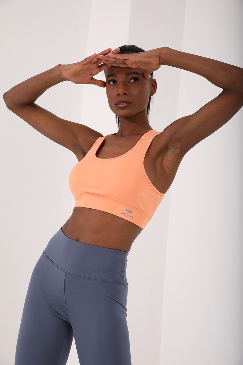 Yavruagzı Sırt Detaylı Dar Kalıp U Yaka Kadın Spor Büstiyer - 97120 - TOMMYLIFE