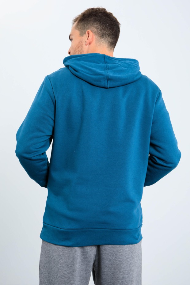 Zümrüt Kanguru Cep Kapüşonlu Rahat Form Erkek Sweatshirt - 88013