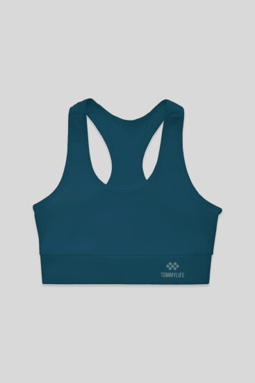 Zümrüt Sırt Detaylı Dar Kalıp U Yaka Kadın Spor Büstiyer - 97120 